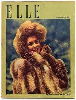 ELLE N°4 du 12 Décembre 1945 Elina Labourdette, Bérard, Tamara Marakova, Colette, 24 pages