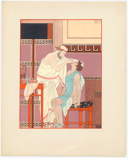 Joseph Kuhn-Régnier 1932 Hippocrate II, Pochoir n°4, Médicaments mis dans les narine...