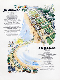 Deauville & La Baule City 1962 Gambling Casino Beach Pierre Pagès