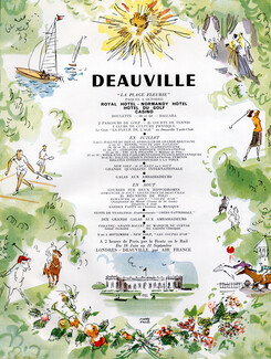 Deauville 1954 Casino Gambling, Golf, Polo, Tennis, Horse Racing, Pierre Pagès