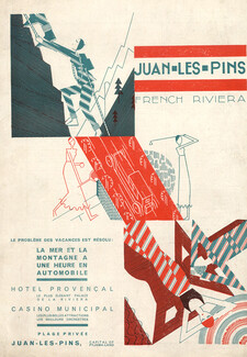 Juan-les-Pins (City) 1930 French Riviera Hotel Provençal Casino Golf Tennis