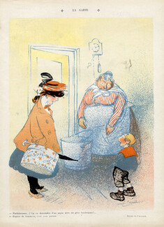 Poulbot 1906 "La Gaffe", Children, concierge
