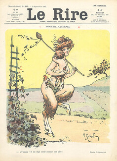 Henry Gerbault 1907 Maternal Pride Faun Mythologie Baby