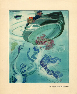 Jacques Touchet 1932 La Voix des Sirènes Mermaid