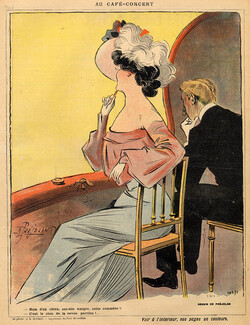 René Prejelan 1904 Au Café-Concert Elegant Art Nouveau Style