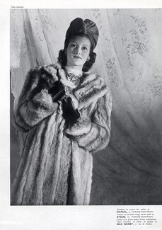 Max Boinet Necklace & Clips 1941 Sygur Turban, Marcel Fur Coat