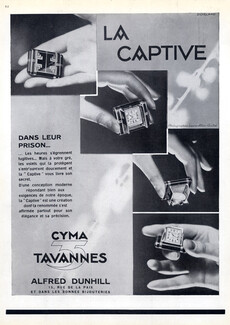 Cyma (Watches) 1930 La Captive, Tavannes, Laure Albin Guillot