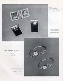 Van Cleef & Arpels 1939 A Picture frame watch & Watch fastener with hidden stem wind