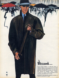 René Gruau 1959 Blizzand (Clothing) Coat for Man