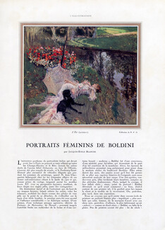 Portraits Féminins de Boldini, 1931 - Boldini Le chapeau Jaune, La Femme au Paravent... Artist's Career, Texte par Jacques-Emile Blanche, 4 pages