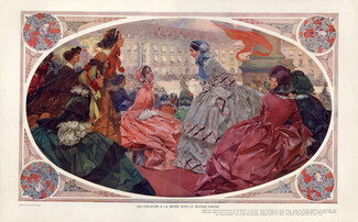 René Lelong 1911 "Les Couleurs à la mode sous le second empire" 19th Century Costume