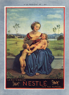 Nestle 1935 La Maternité a la manière de... n°1 - Raphael