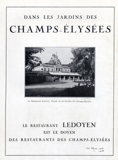 Restaurant Ledoyen 1926 Champs-Elysées