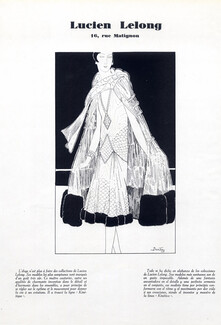 Lucien Lelong 1926 Evening Gown and Cape, Dartey