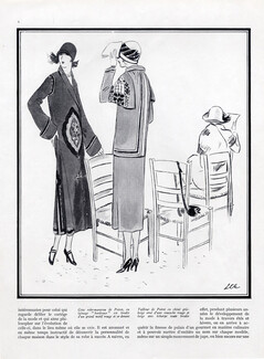 Paul Poiret 1924 Dress Coat, Lee Creelman Erickson, Fashion Illustration