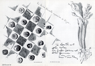 Line Vautrin (Fashion goods) 1943 Button J.A Bonnaud