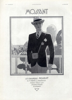Mossant (Hats) 1930 Sportsmen Horse Racing Cazenove