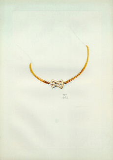 Necklace (Cartier ?) Glazed photo paper Ref. 1032 Archive