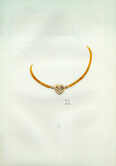 Necklace (Cartier ?) Glazed photo paper Ref. 1022 Archive