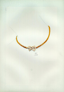 Necklace (Cartier ?) Glazed photo paper Ref. 1025 Archive