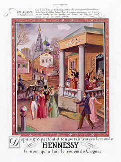 Hennessy (Cognac) 1938 "En Russie" S. Wischnevsky, Russia