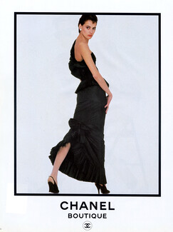 Chanel - Boutique 1986 Inès de la Fressange, black Evening Gown