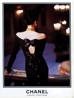 Chanel 1984 Inès de la Fressange, black Evening gown