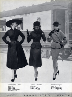Balenciaga Christian Dior & Jean Desses 1951 Suit Coat Express Europeens Train