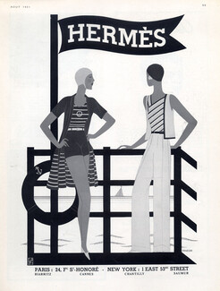 Hermès (Swimwear, Beachwear) 1931 Costume de Bain, Reynaldo Luza