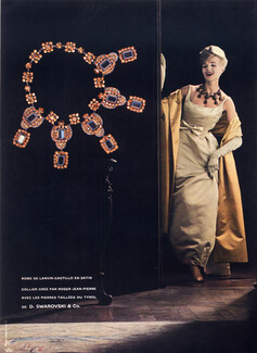 Swarovski & Co. 1960 Necklace Roger Jean-Pierre, Lanvin Castillo Evening Gown