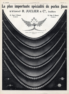 Juclier & Cie (Jewels) 1912 Art Nouveau Style Diadem Pearls