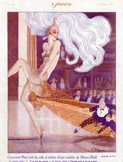 Pem 1926 Chorus Girl Music hall Costume Feathers