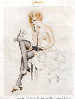 Gaston Cirmeuse 1926 Sexy Girl Topless