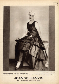 Jeanne Lanvin 1927 Fanny Bunand, Photo G L Manuel Frères