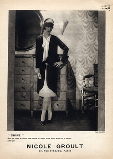Nicole Groult 1927 ''Chine'' Flapper fashion style the ''Garçonne'', Photo Scaioni