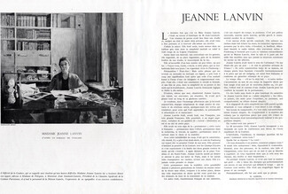 Jeanne Lanvin, 1946 - Portrait Servant d'après Vuillard, Texte par D.Gorin