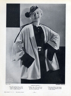 Jeanne Lanvin 1936 Loose Three Guarter Coat