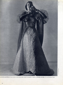 Lanvin Castillo 1951 lace Evening Gown, Photo Arsac, Pierre Hurel & Cie