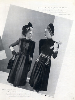 Lucien Lelong & Jeanne Lanvin 1942 Dresses