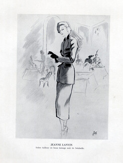 Jeanne Lanvin 1945 Suit Jeb