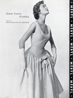 Lanvin-Castillo 1956 Coudurier Fructus Descher, Summer Dress