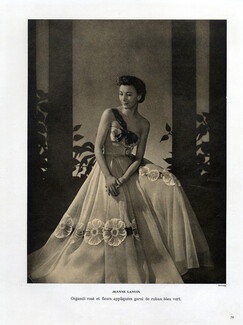 Jeanne Lanvin 1947 Evening Gown Flowers, Photo Pottier