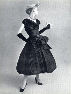 Lanvin Castillo 1951 black dinner Dress