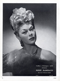 René Rambaud (Hairstyle) 1939 Fontange Hairstyle