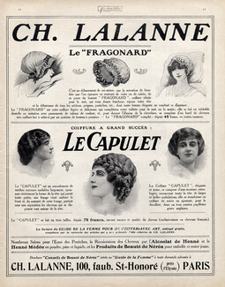 Lalanne (Hairstyle) 1912 Hairpieces Le Fragonard Le Capulet Youki & Ehrmann