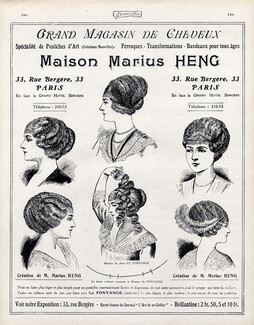 Marius Heng (Hairstyle) 1912 Le Fontange Hairpieces