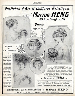 Marius Heng (Hairstyle) 1911 La Frangette Hairpieces