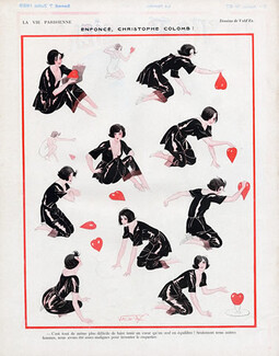 Vald'Es 1923 Woman Playing With A Heart