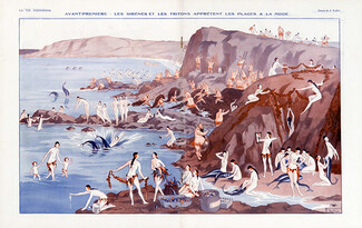 Armand Vallée 1923 Mermaids And Tritons Preparing The Beach