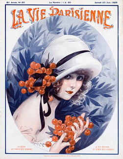 Millière 1923 Portrait Hat Spring Cherries